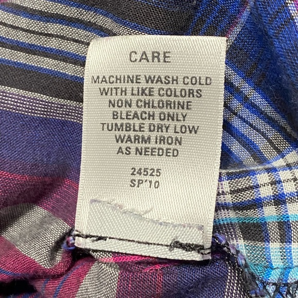 Eliot Lightweight Plaid Button Down Top Size Small - Picture 7 of 8